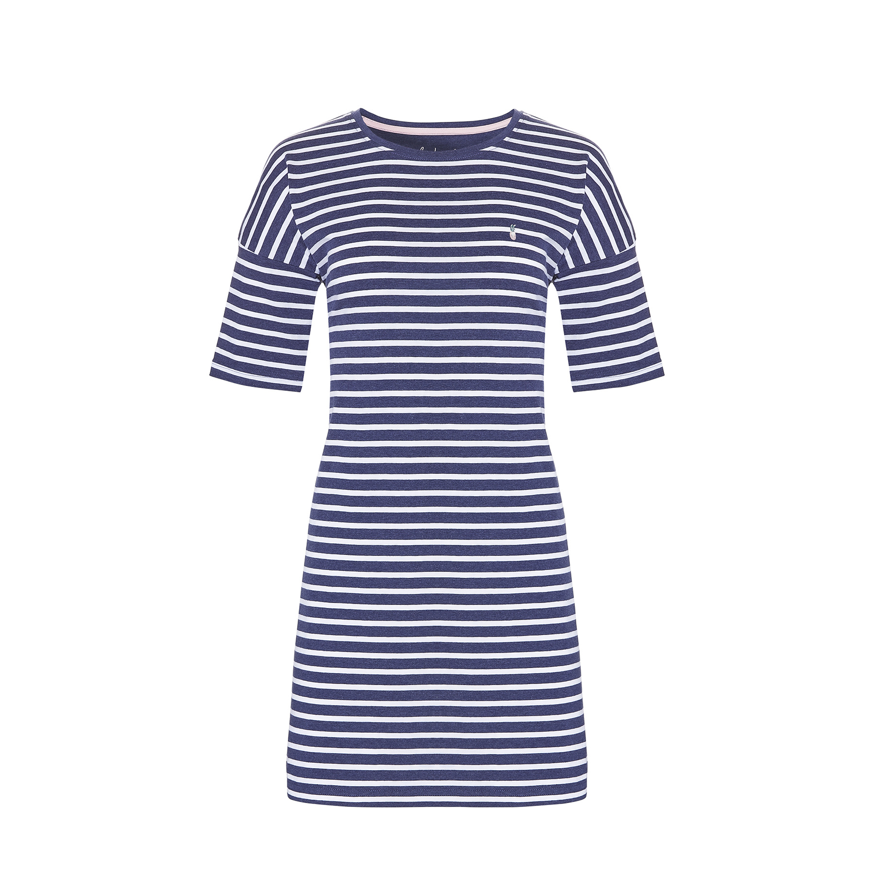 By Louise By Louise Dames Nachthemd Korte Mouwen Navy Blauw Gestreept Top Merken Winkel